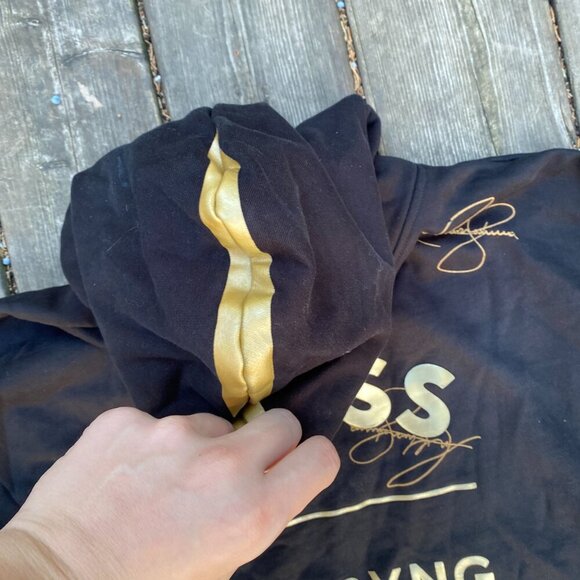 Men's Black Hugo Boss X Ajbxng Relaxed-fit Hoodie Anthony Joshua Boxing AJ - Picture 6 of 9